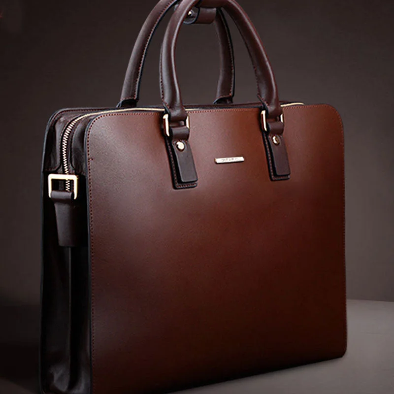 Genuine Leather Mens Cool Messenger Bag Briefcase Work Bag Business Bag Laptop Bag for men Genuine Leather Mens Cool Messenger Bag Briefcase Work Bag Business Bag Laptop Bag for men