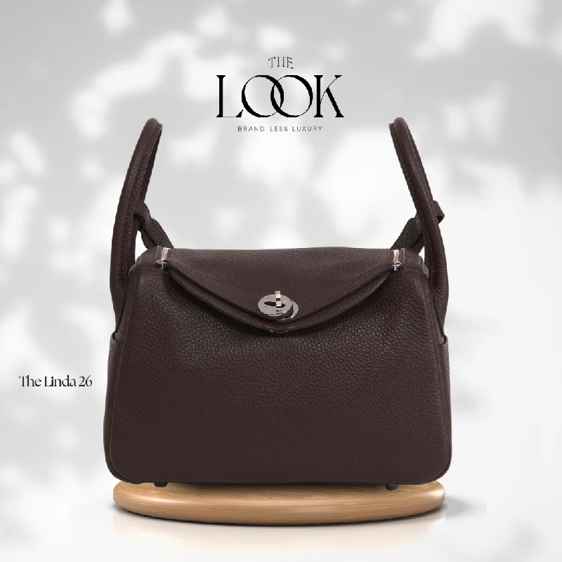 The Linda 26 Togo leather in Ebene SHW by The Look
