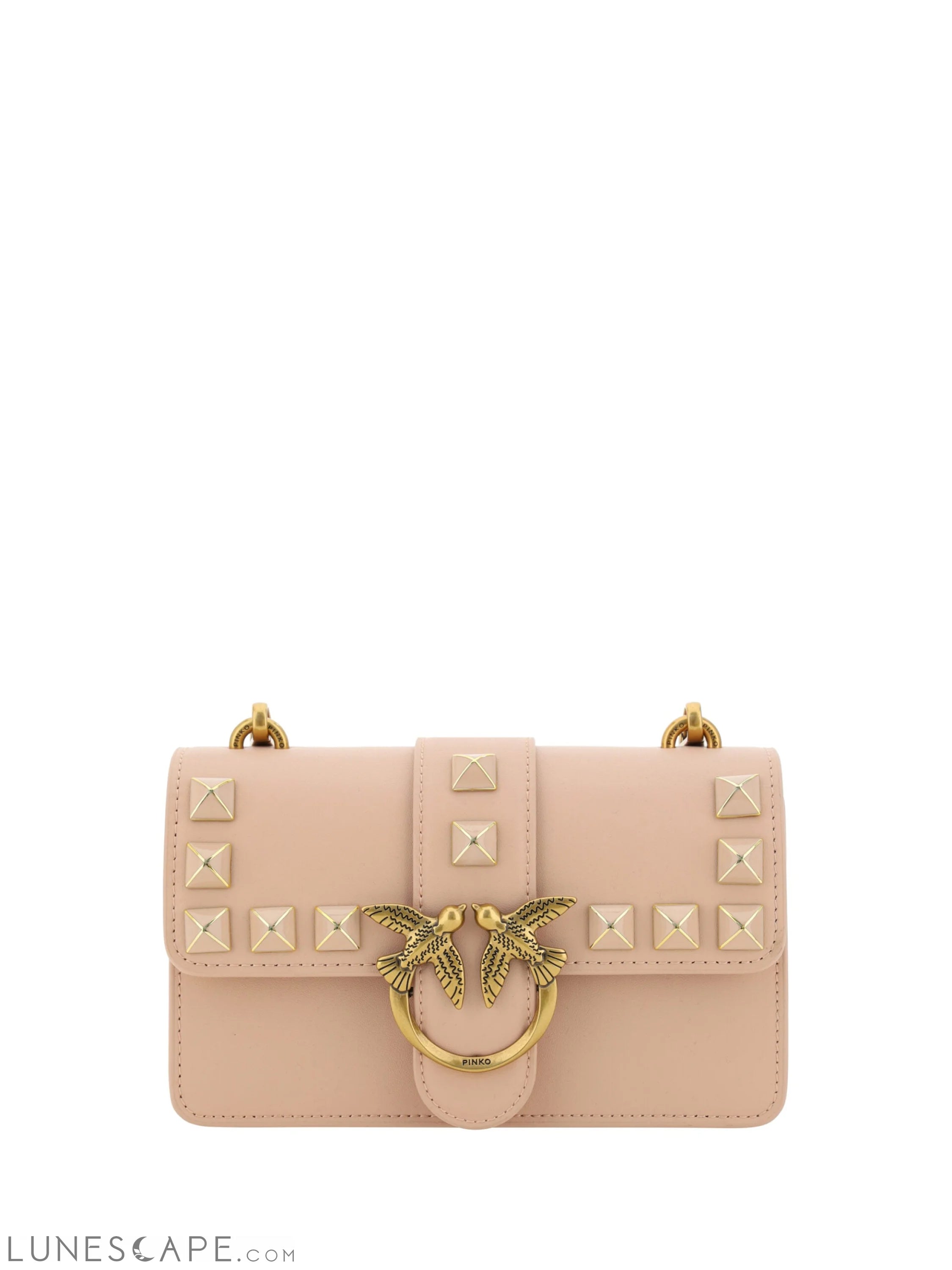 PINKO Chic Pink Cipria Mini Love Shoulder Bag