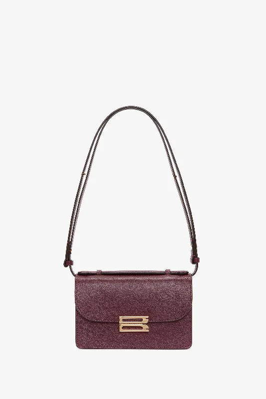 Mini Dorian Bag In Burgundy Grained Leather