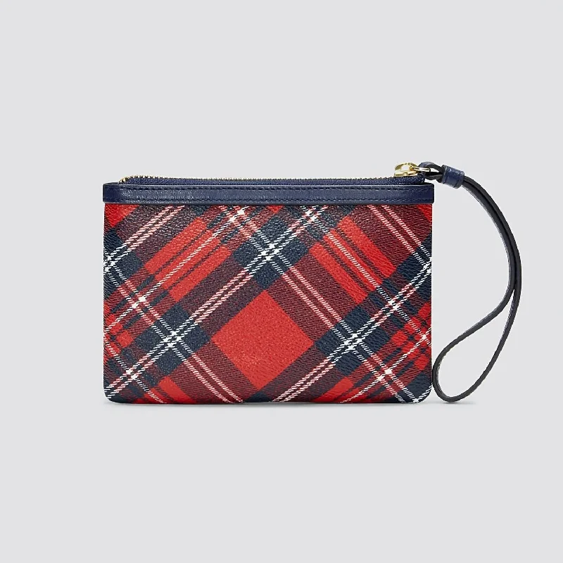 Women's Plaid Wristlet In Haute Red
