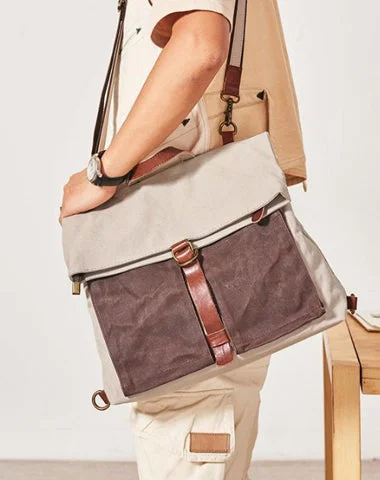Canvas Leather Convertible Backpack Messenger Bag Satchel Backpack Mens Canvas Messenger Backpack for Men Canvas Leather Convertible Backpack Messenger Bag Satchel Backpack Mens Canvas Messenger Backpack for Men