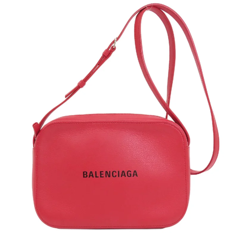 BALENCIAGA Shoulder Bag 552870 leather Red everyday camera bag Women Used Authentic