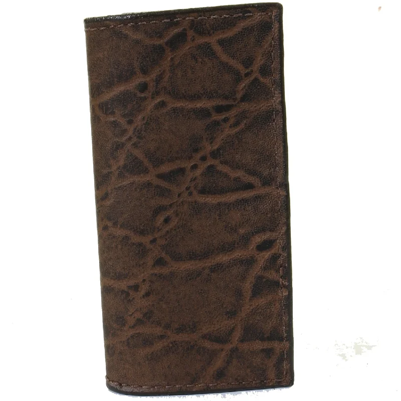 CB49 - Vintage Peat Elephant Print Checkbook Wallet