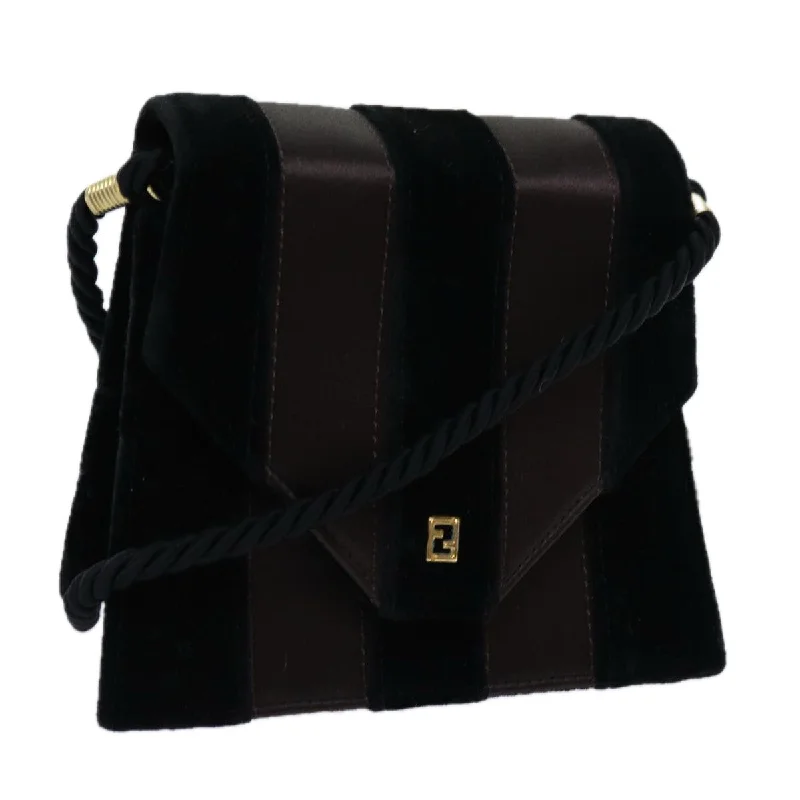 Fendi Pecan  Velvet Shoulder Bag (Pre-Owned)