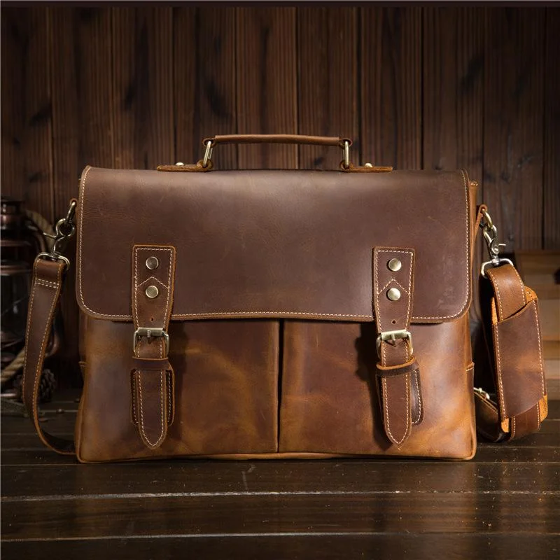 Cool Leather Mens Briefcase Business Briefcase Vintage Shoulder Bag HandBags for men Cool Leather Mens Briefcase Business Briefcase Vintage Shoulder Bag HandBags for men