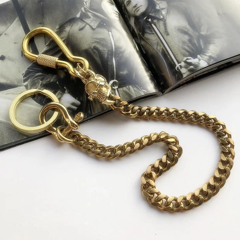 Solid Brass Cool Punk Rock Skull Wallet Chain Biker Trucker Wallet Chain Trucker Wallet Chain for Men Solid Brass Cool Punk Rock Skull Wallet Chain Biker Trucker Wallet Chain Trucker Wallet Chain for Men