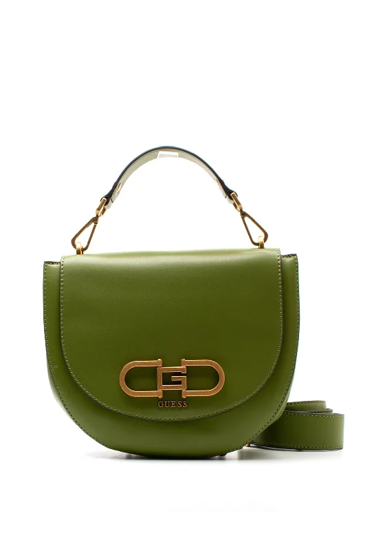 Guess Fleet Flap Over Saddle Bag, Bottle Green