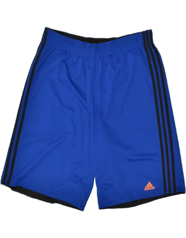 ADIDAS Mens Sport Shorts Large Blue Polyester