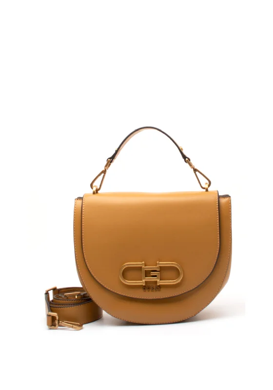 Guess Fleet Flap Over Saddle Bag, Mustard