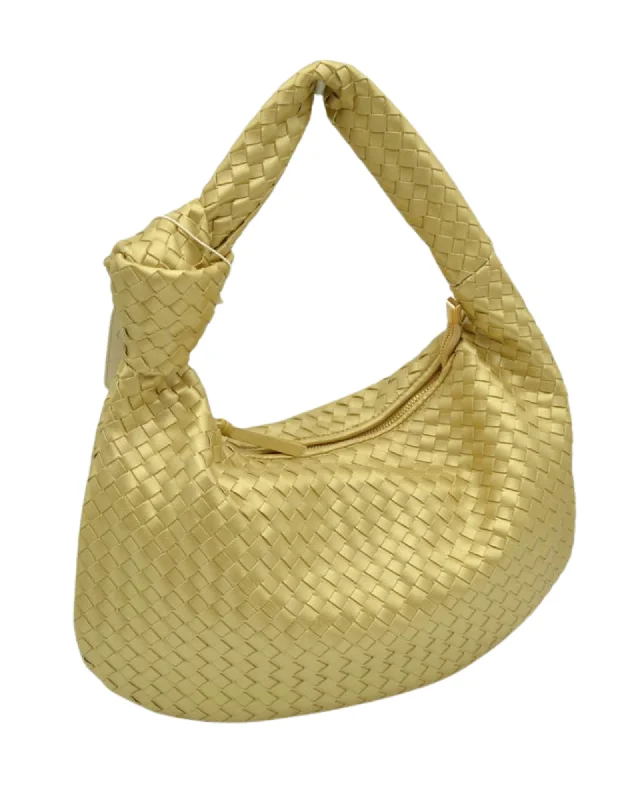 Woven Hobo Bag with Knot