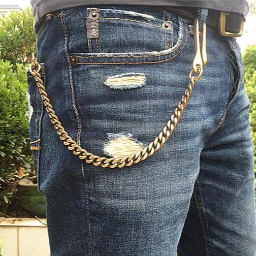 Gold Wallet Chain Cool Wallet Chain Mens Pant Chains Brass Chain for Pants Trouser Chain Gold Wallet Chain Cool Wallet Chain Mens Pant Chains Brass Chain for Pants Trouser Chain