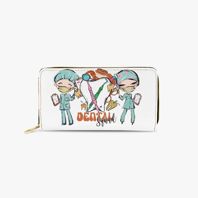 Long Type Zipper Purse, Dental Squad, awd-537
