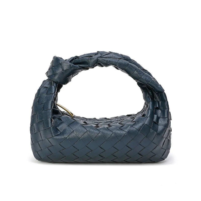 Woven Sheepskin Knot Bag Pouch
