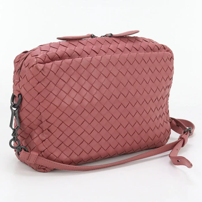 BOTTEGAVENETA Shoulder Bag INTRECCIATO Diagonal leather pink Women