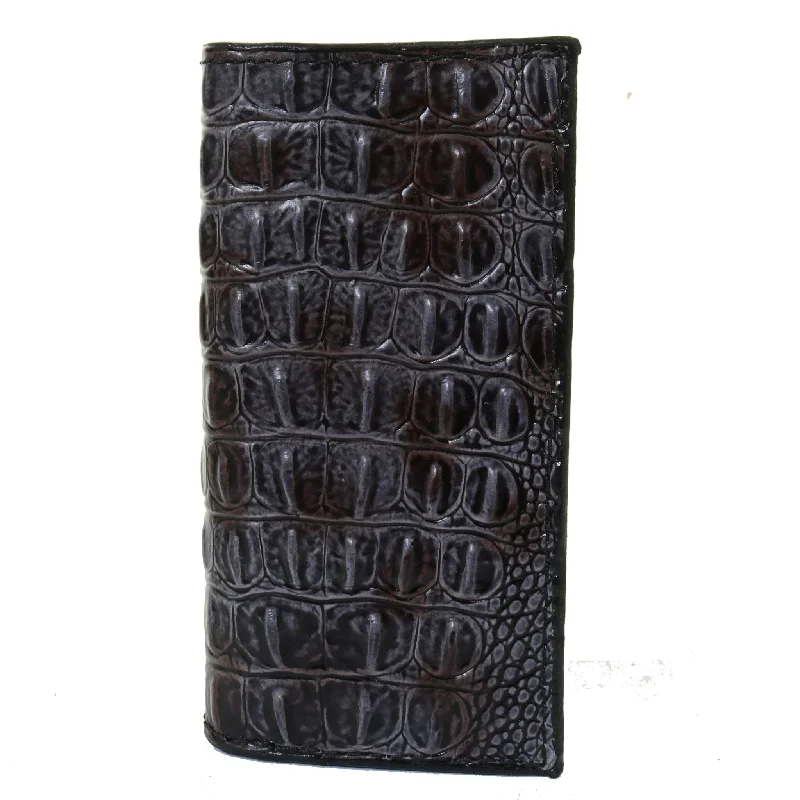 CB62 - Zebra King Croco Print Checkbook Wallet