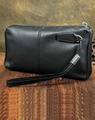 Tan Leather Mens Long Clutch Wallet Leather Wallet Black Wristlet Clutch Wallet for Men Tan Leather Mens Long Clutch Wallet Leather Wallet Black Wristlet Clutch Wallet for Men