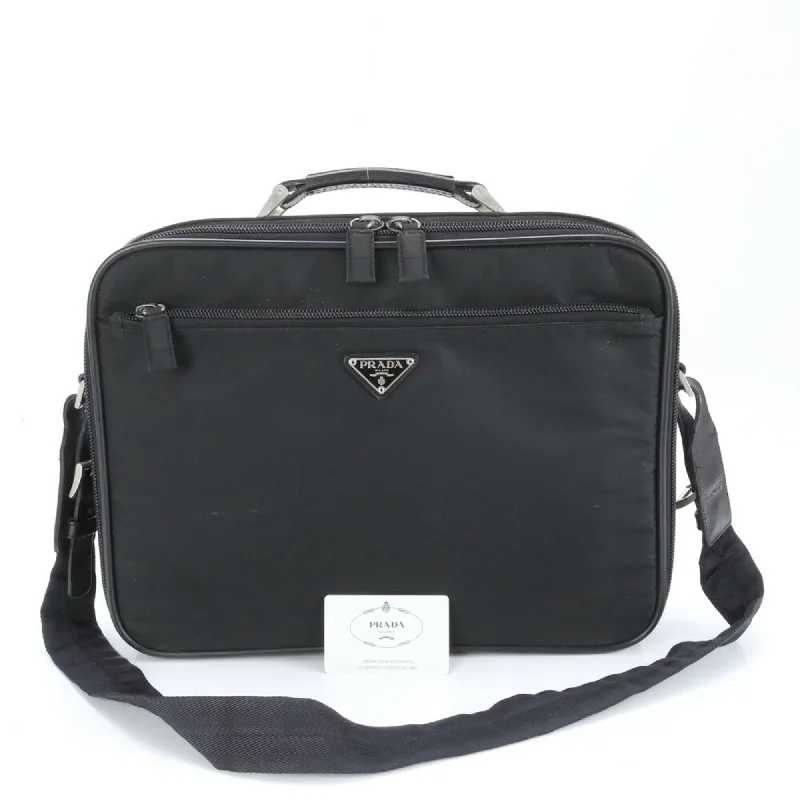 Prada Nylon Leather Shoulder Bag (Pre-Owned)