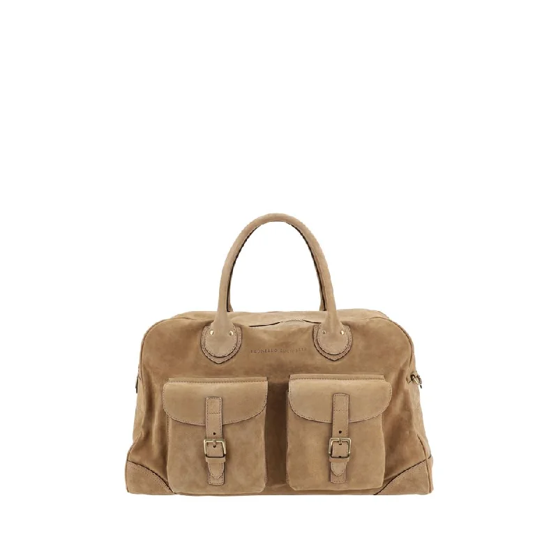Brunello Cucinelli Suede Travel Men's Bag