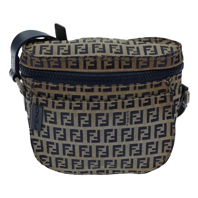 Fendi Zucchino  Canvas Shoulder Bag (Pre-Owned)