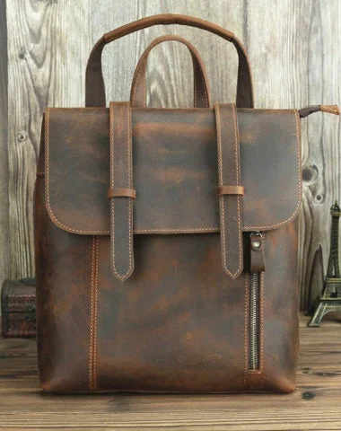 Badass Brown Leather Men's 12 inches Side Courier Bag Bag Computer Backpack School Backpack For Men Badass Brown Leather Men's 12 inches Side Courier Bag Bag Computer Backpack School Backpack For Men