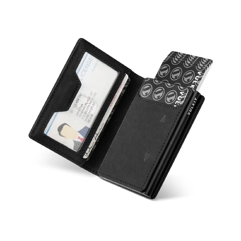 VC502 - Card Holder with Card Ejector, RFID Blocking, Zipper Coin Pocket, ID Window, and Magnetic Closure VC502 - Card Holder with Card Ejector, RFID Blocking, Zipper Coin Pocket, ID Window, and Magnetic Closure