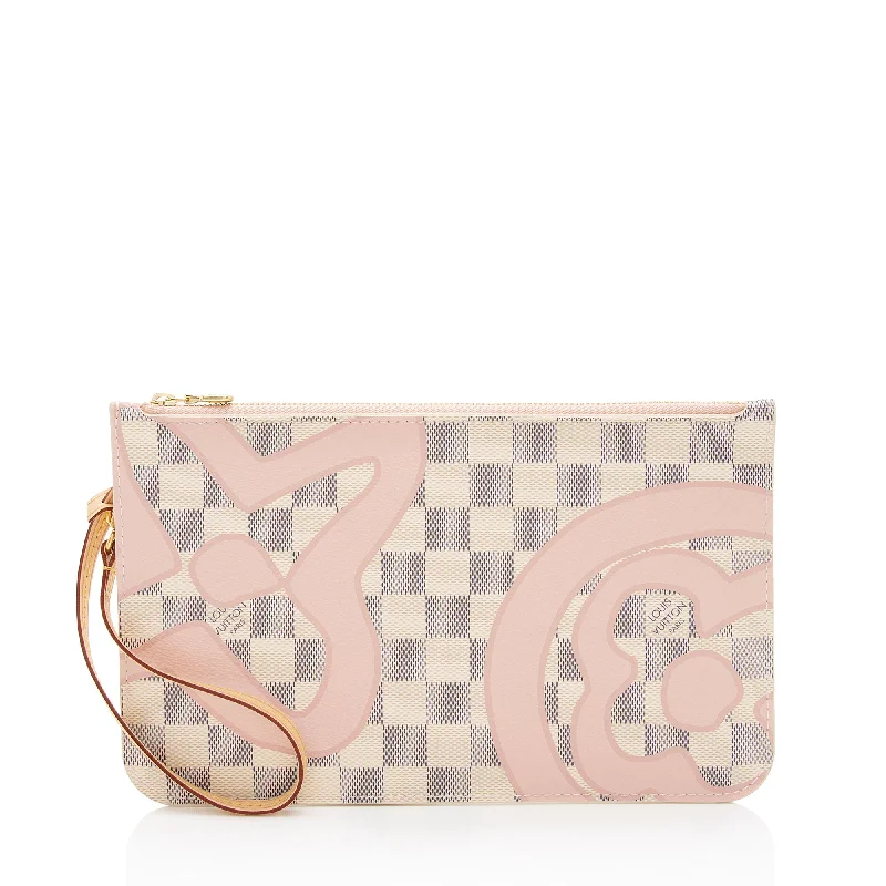 Louis Vuitton Limited Edition Damier Azur Tahitienne Neverfull MM Pochette