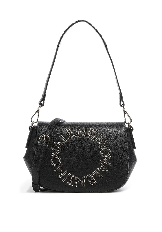Valentino Pie Studded Shoulder Bag, Black