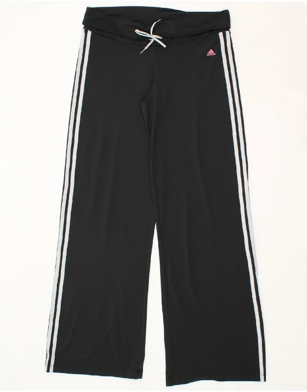 ADIDAS Womens Climalite Tracksuit Trousers UK 20 2XL Black Polyester