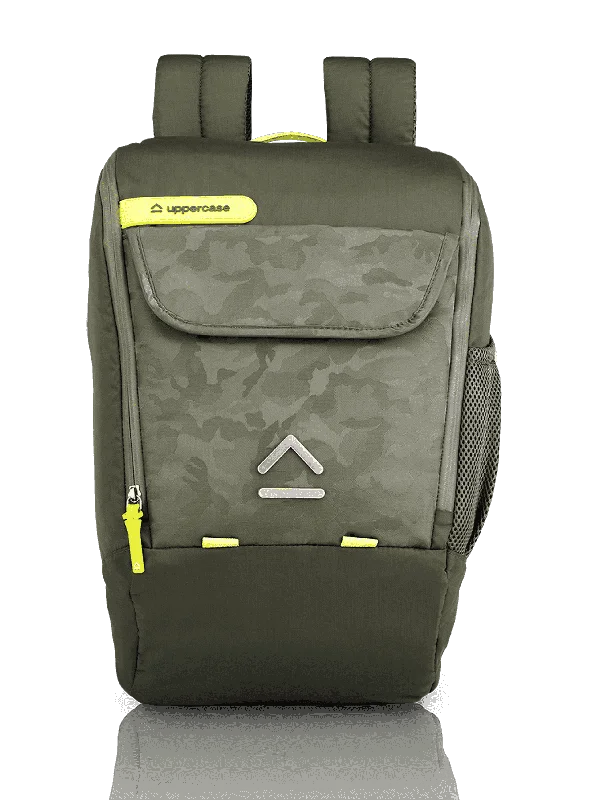 uppercase Casual 14" Laptop Backpack Water Repellent College Bag 20L Army Green