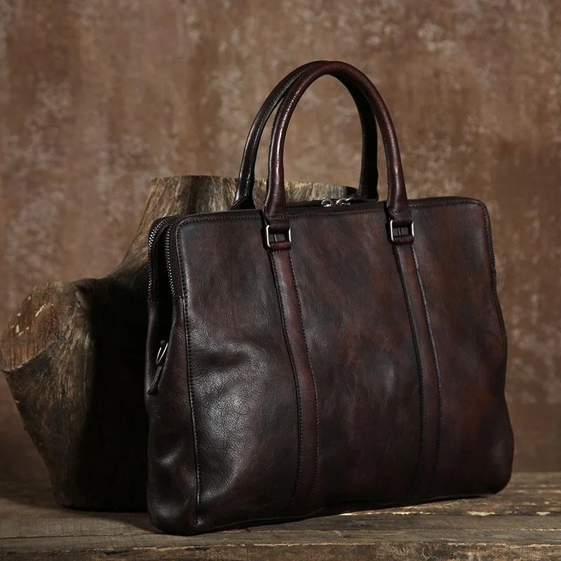 Handmade Leather Mens Cool Messenger Bag Briefcase Work Bag Business Bag Laptop Bag for men Handmade Leather Mens Cool Messenger Bag Briefcase Work Bag Business Bag Laptop Bag for men