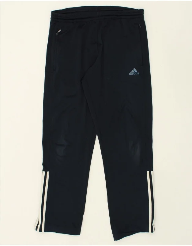 ADIDAS Mens Tracksuit Trousers Large Navy Blue Polyester