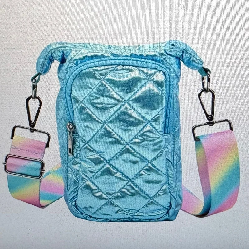 Quilted  Puffer Crossbody Water Bottle Bag