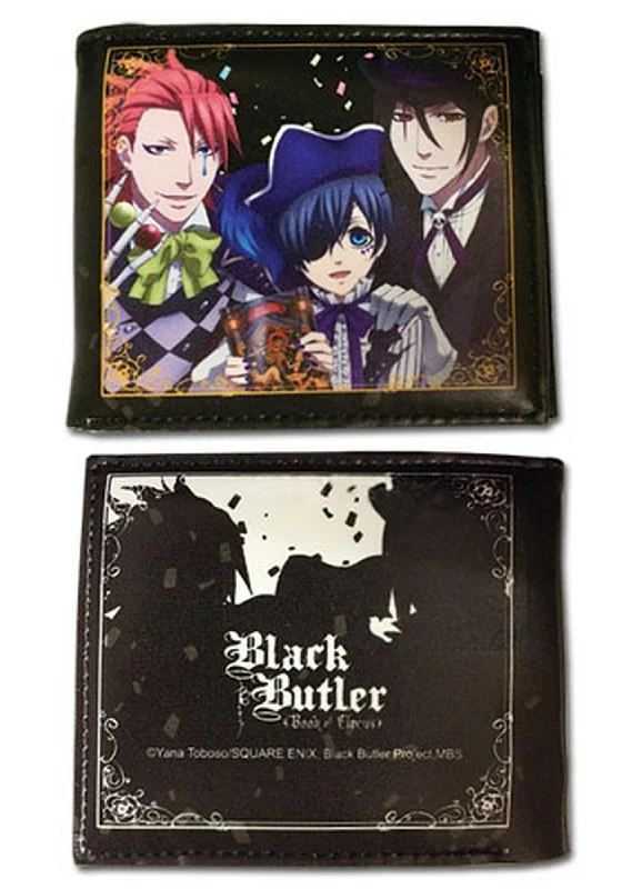 Black Butler Book Of Circus - Group With Colored Ribbon Wallet