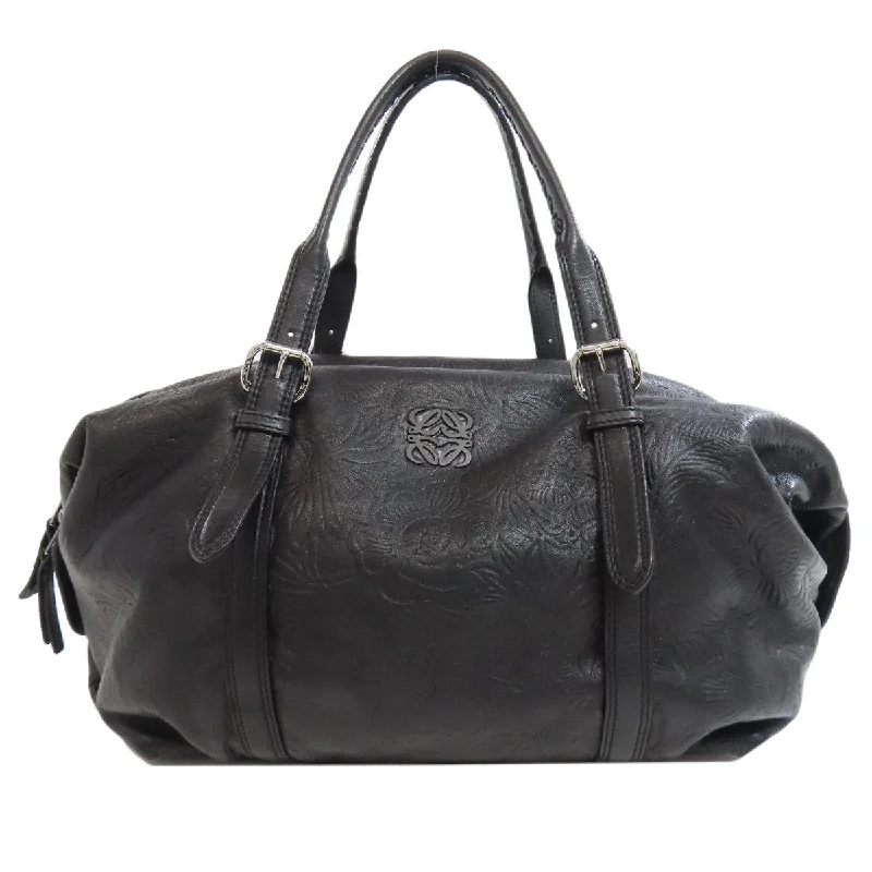 LOEWE Boston Duffel bag leather black Canela Mini Boston Bag