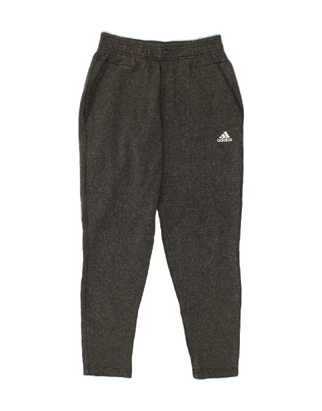 ADIDAS Mens Tracksuit Trousers Small Grey Flecked Cotton