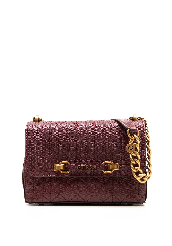 Guess Aveta Small Logo Shoulder Bag, Merlot