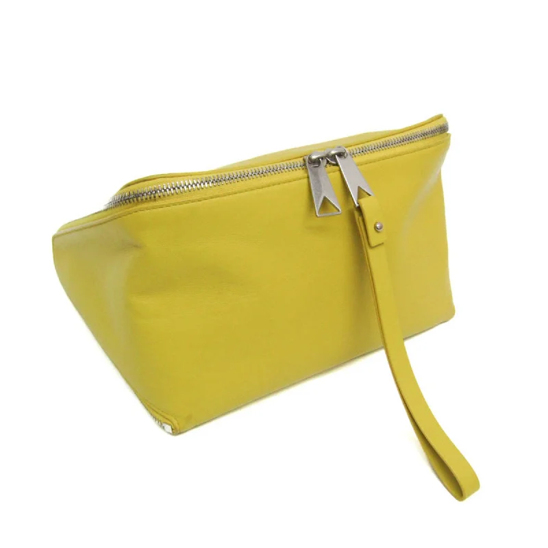 Bottega Veneta Organizer  Leather Clutch Bag (Pre-Owned)