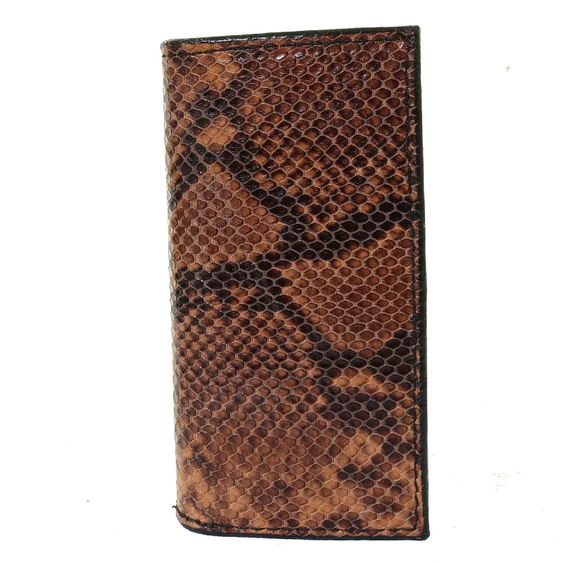 CB63 - Copperhead Snake Print Checkbook Wallet
