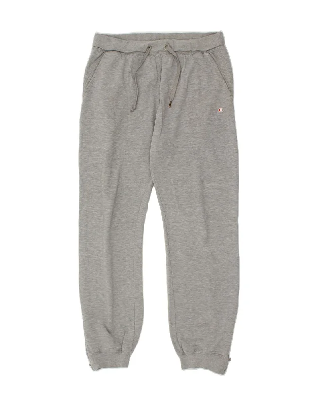 CHAMPION Mens Tracksuit Trousers Joggers Large Grey Cotton