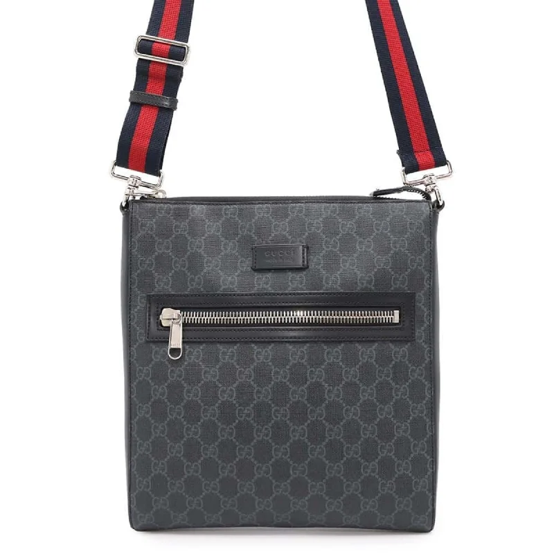 Gucci Gg Supreme Leather Messenger Bag Shoulder Bag (Pre-Owned)