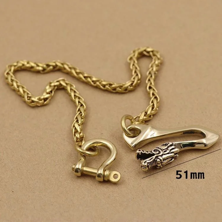Solid Brass Cool Punk Rock Wallet Chain Biker Trucker Wallet Chain Trucker Wallet Chain for Men Solid Brass Cool Punk Rock Wallet Chain Biker Trucker Wallet Chain Trucker Wallet Chain for Men