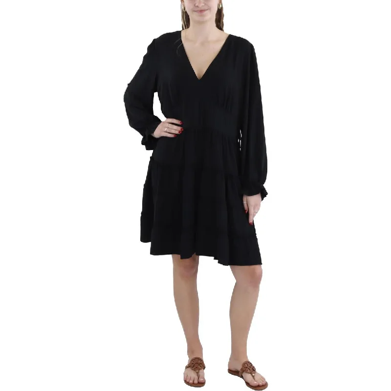 Emma & Michele Womens Woven Knee Midi Dress