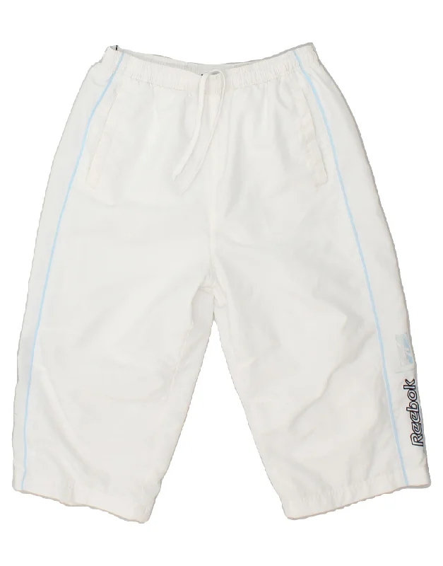 REEBOK Mens Bermuda Sport Shorts Small White Polyester