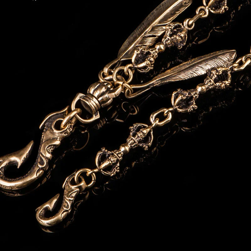 Brass biker trucker Tibetan Keychain wallet Chain for chain wallet biker wallet trucker wallet Brass biker trucker Tibetan Keychain wallet Chain for chain wallet biker wallet trucker wallet