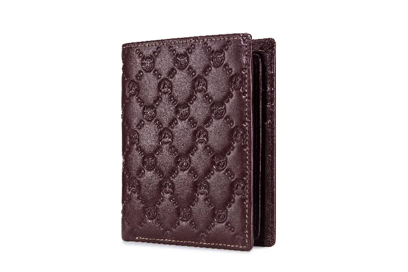 Bullcaptain Leather Biflod Rfid Blocking Men Wallet with Webbed Logo - 0204