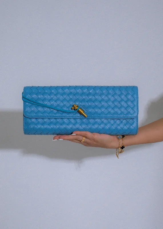 The Woven Grace Clutch Blue