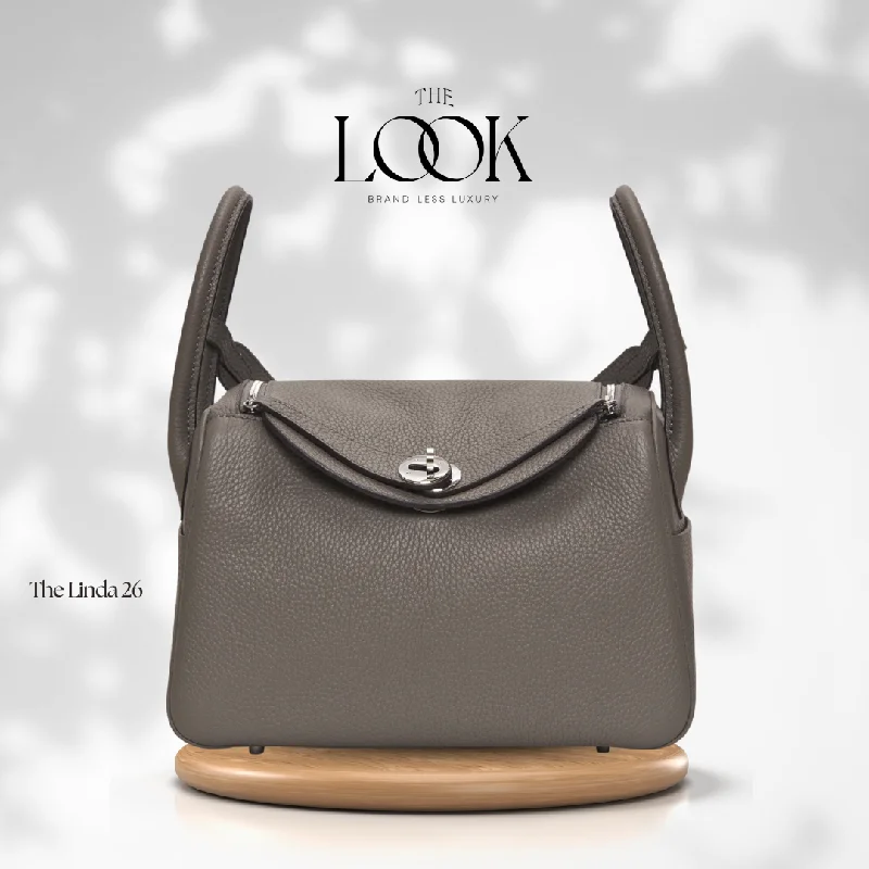 The Linda 26 Togo Leather in Gray Etain SHW by The Look