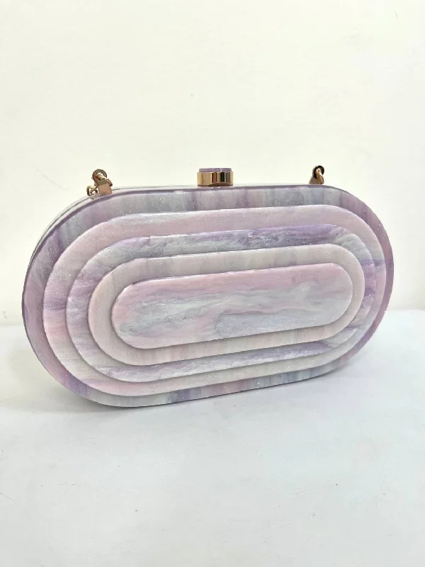 Women's Deco Clutch Bag In Lilac