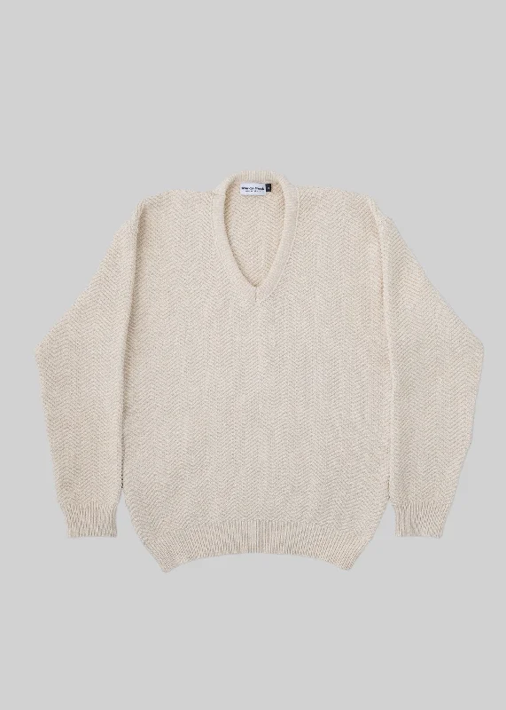 Herringbone V-Neck Sweater
